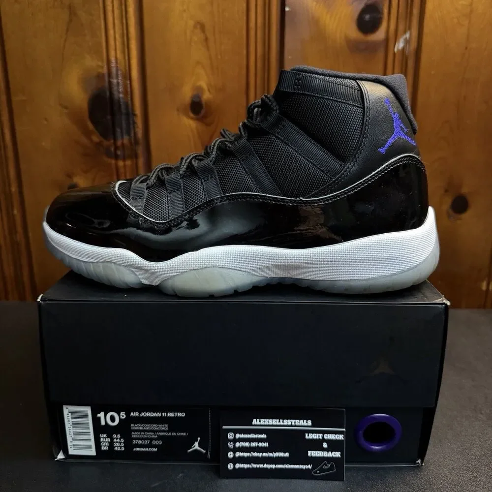 Jordan 11 Space Jam Retro 2016 Release Size 10.5 Men (378037-003) Original All